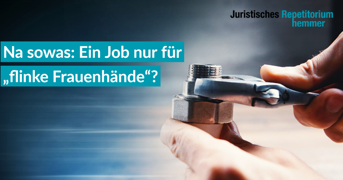 Na sowas: Ein Job nur für „flinke Frauenhände“?