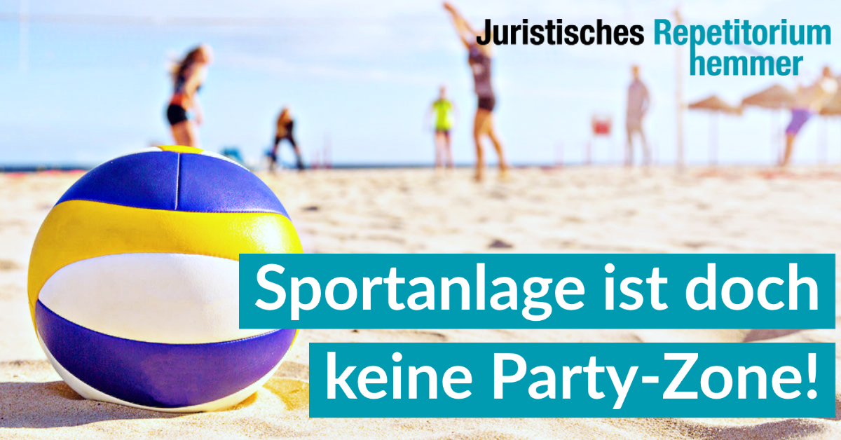 Sportanlage ist doch keine Party-Zone!