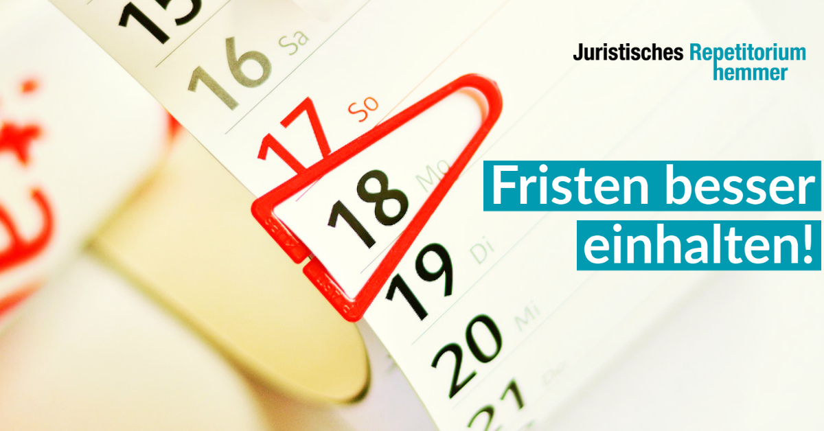 Fristen besser einhalten!