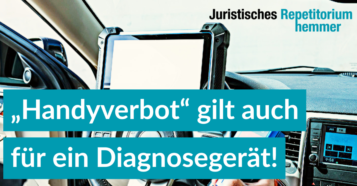 „Handyverbot“ gilt auch für ein Diagnosegerät!