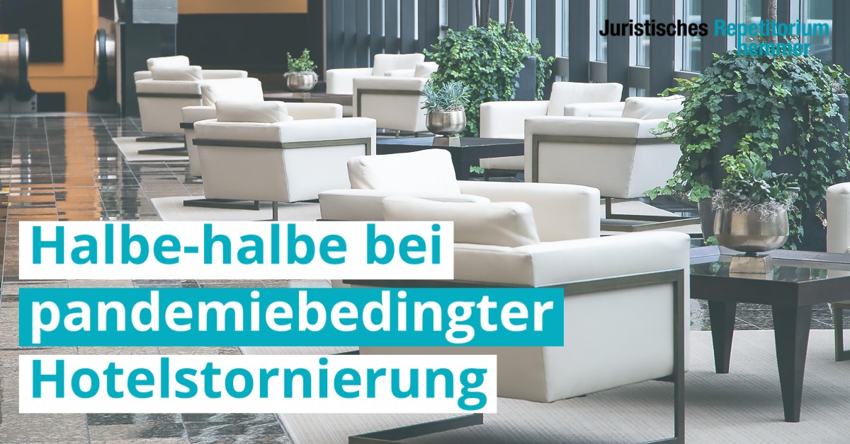 Halbe-halbe bei pandemiebedingter Hotelstornierung