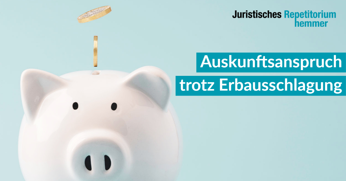 Auskunftsanspruch trotz Erbausschlagung