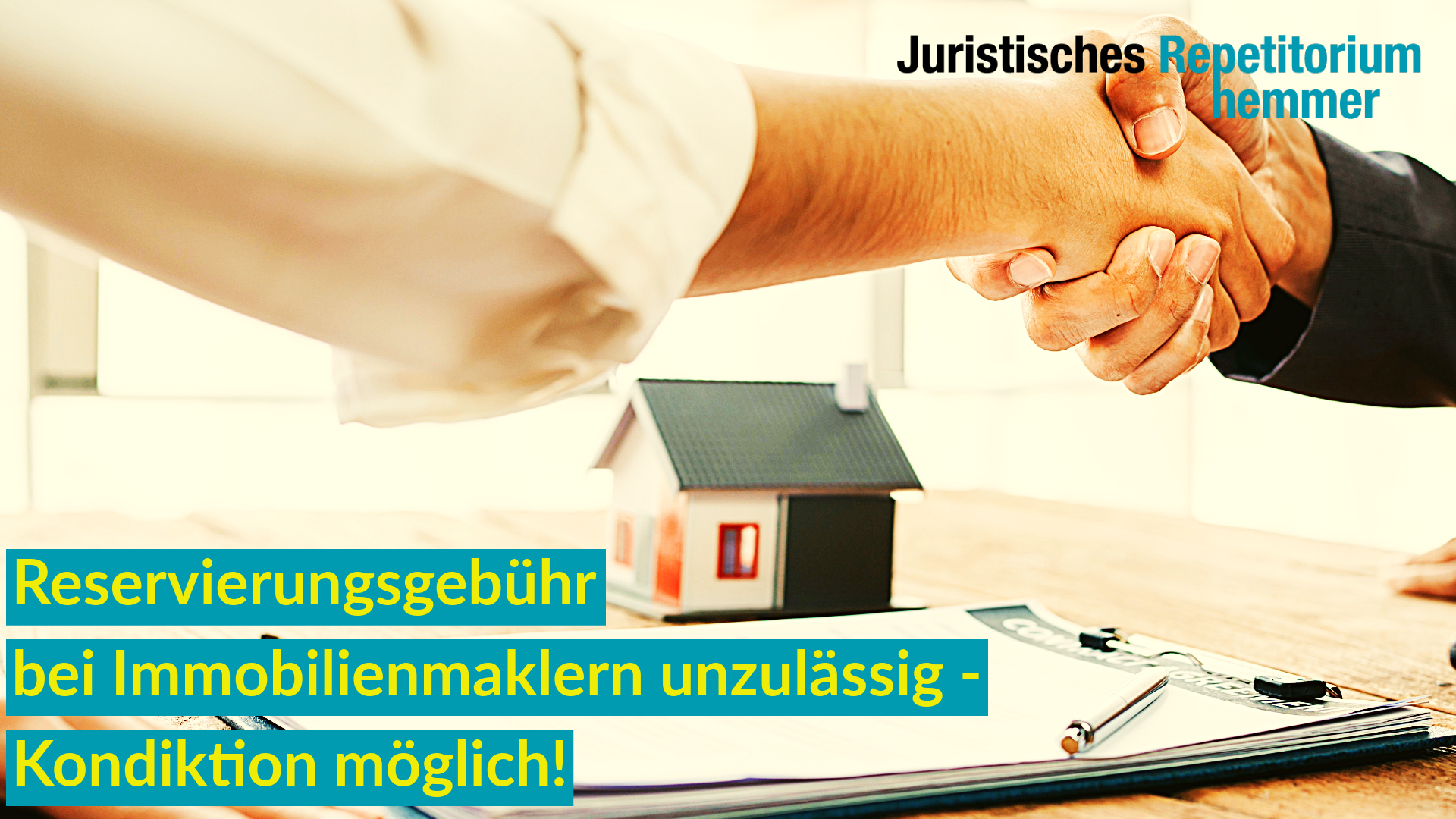 Reservierungsgebühr bei Immobilienmaklern unzulässig – Kondiktion möglich!