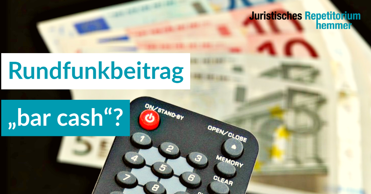 Rundfunkbeitrag „bar cash“?