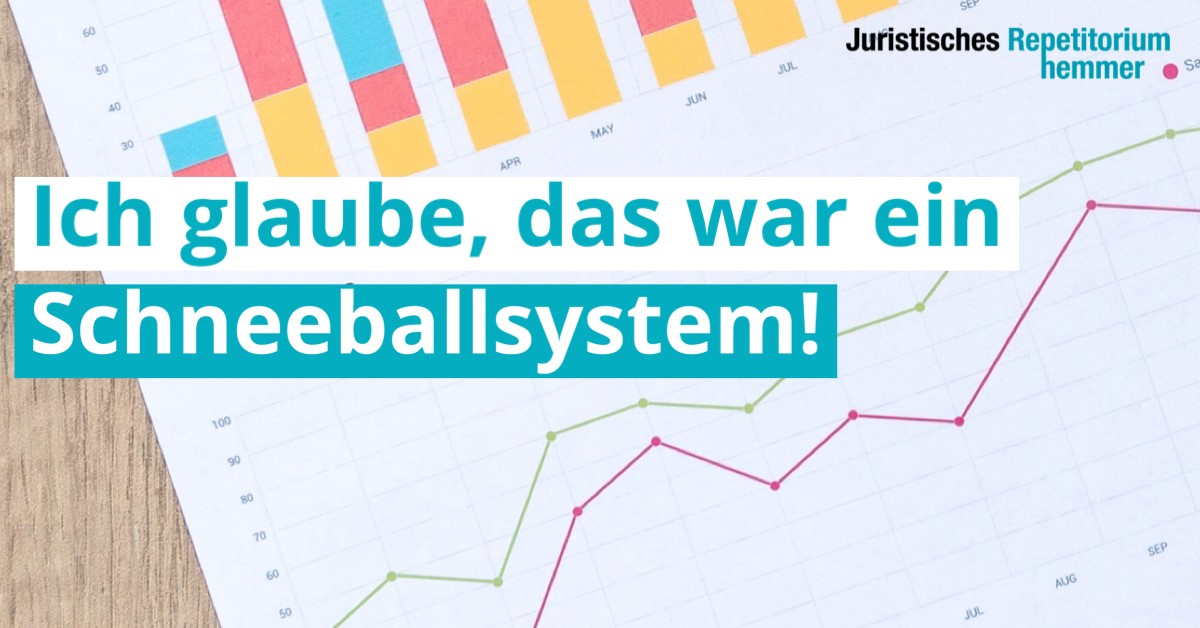 Ich glaube, das war ein Schneeballsystem!