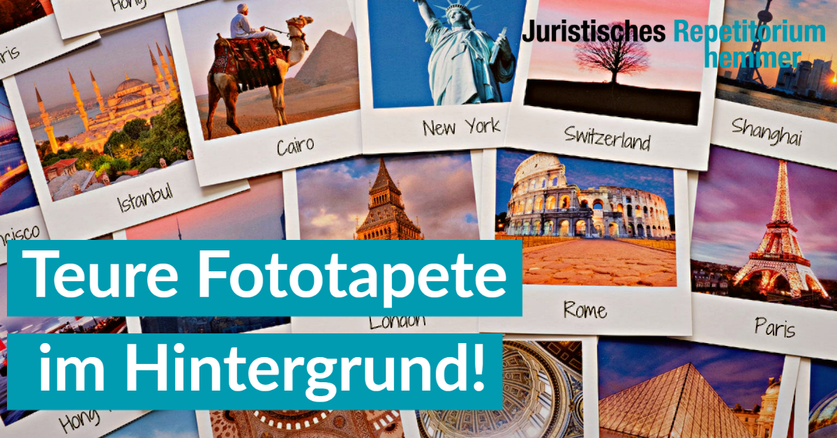 Teure Fototapete im Hintergrund!