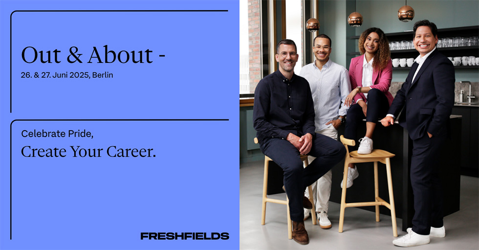 "Out & About - Celebrate Pride,  Your Career" am 26. & 27. Juni in Berlin