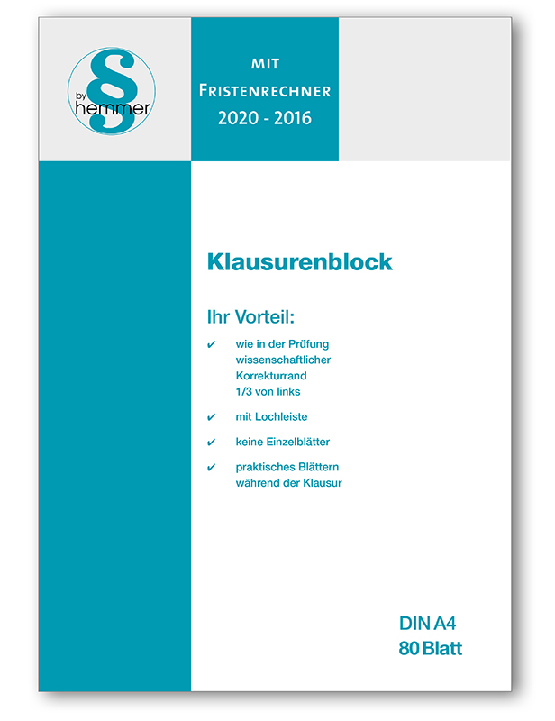Alle Klausurblock auf einen Blick