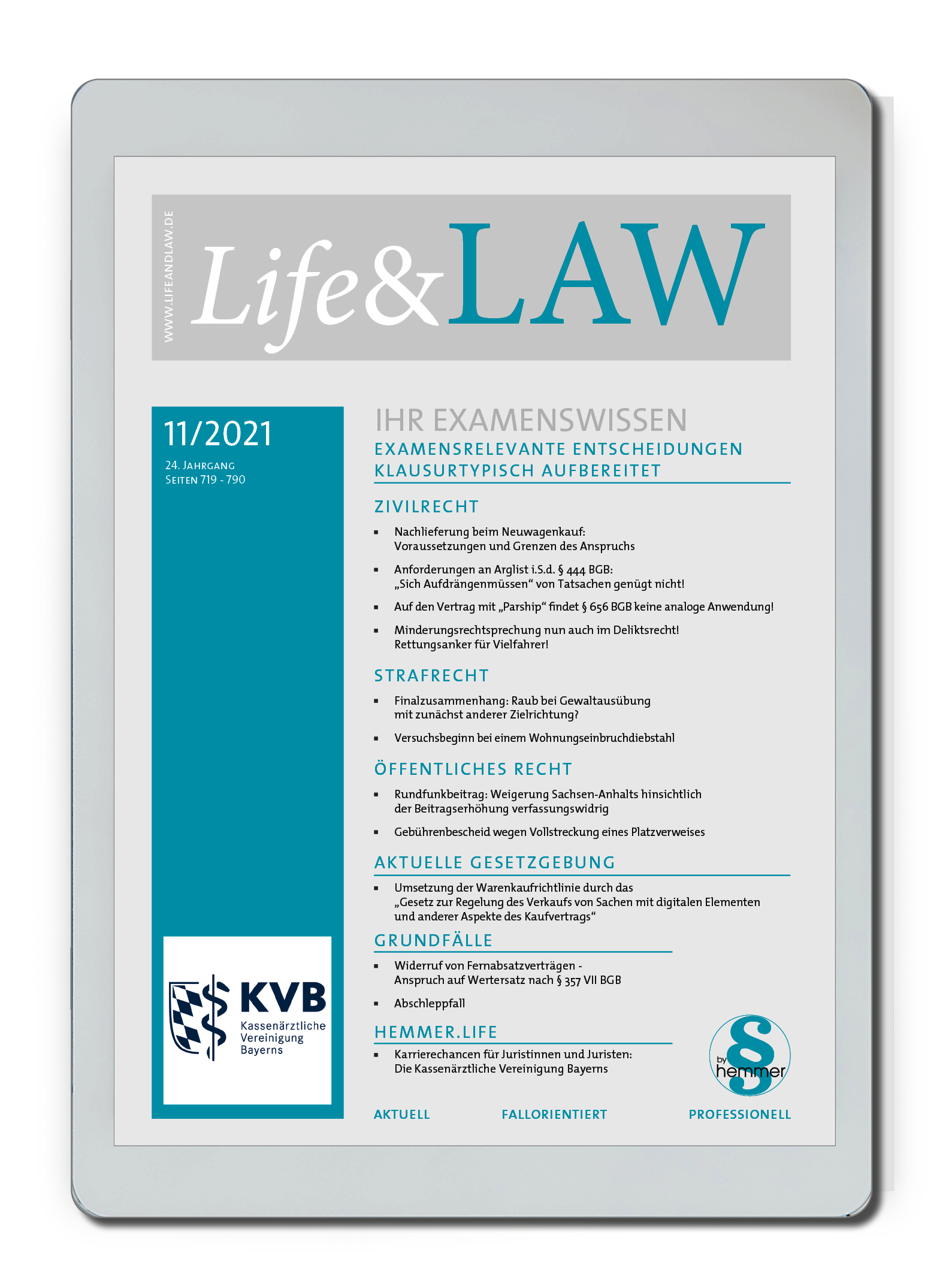 eBook - Life&LAW digital Ausgabe 2021/11