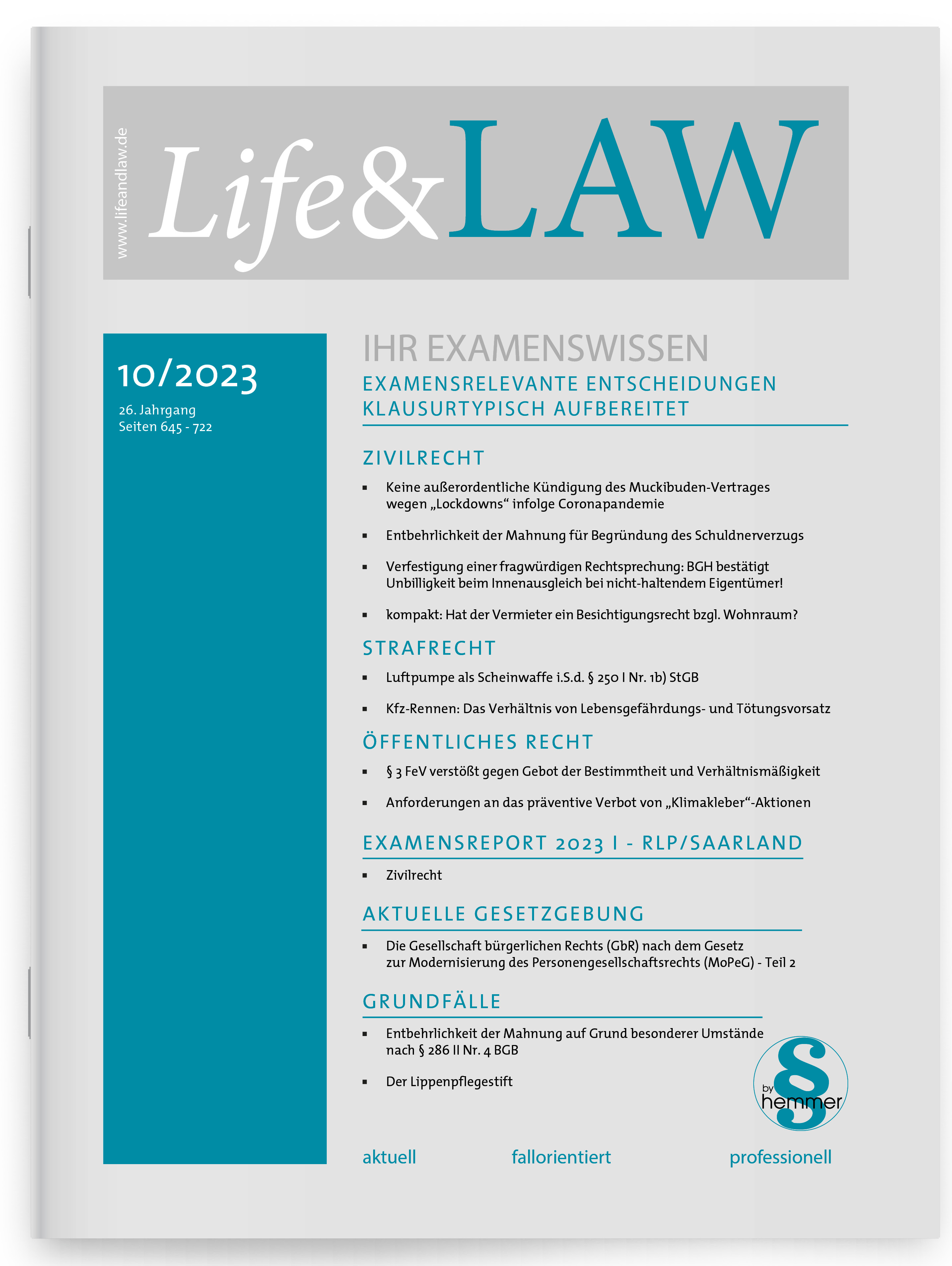 Life&LAW Ausgabe 2023/10