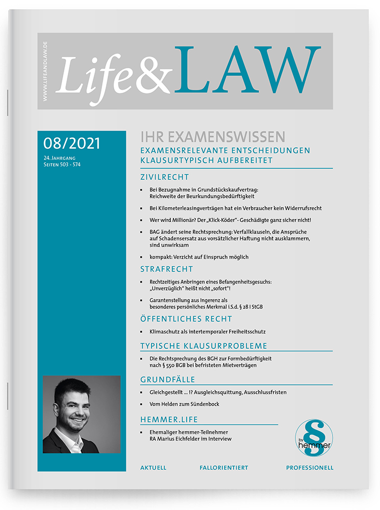 Life&LAW Ausgabe 2021/08