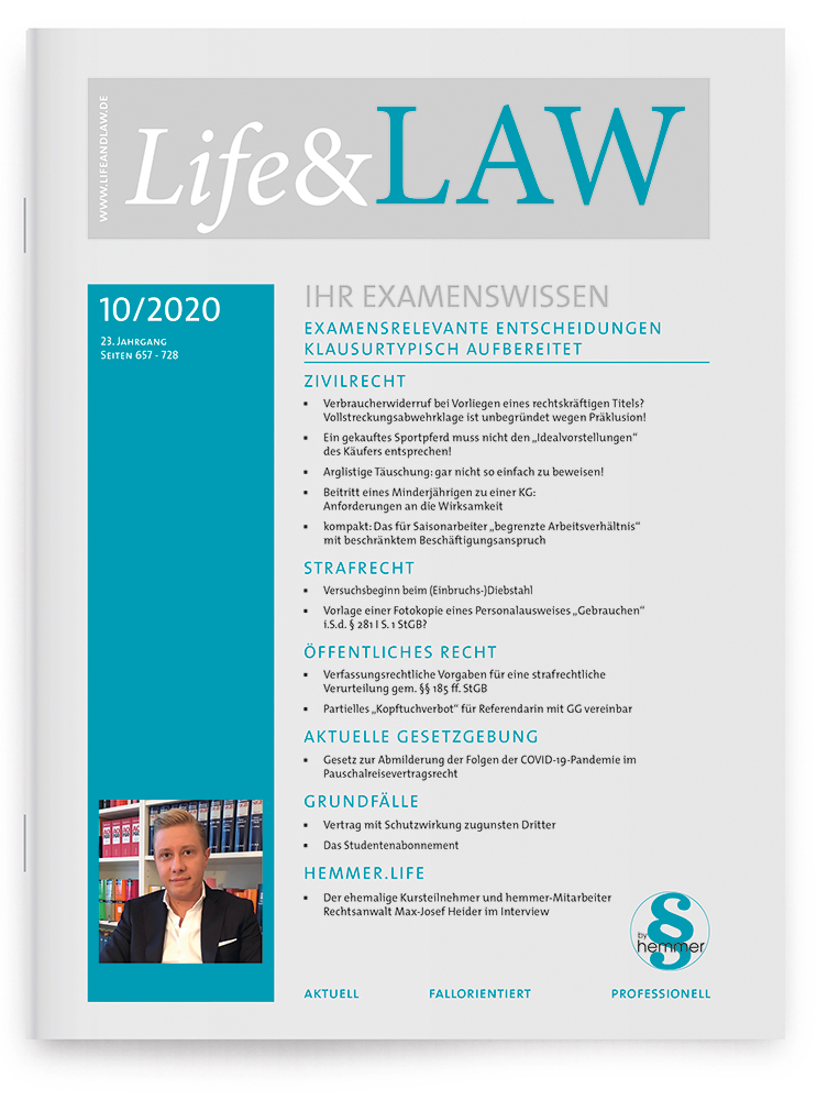 Life&LAW Ausgabe 2020/10