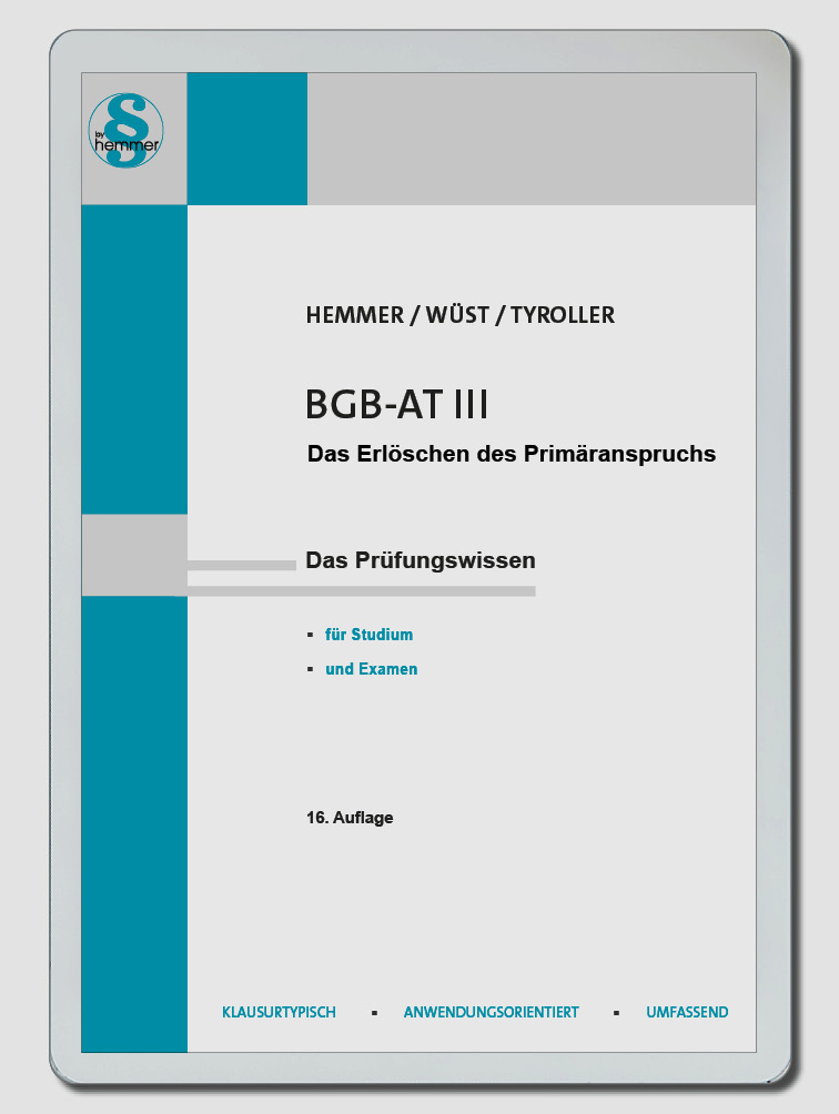 eBook BGB AT III - Erlöschen des Primäranspruchs