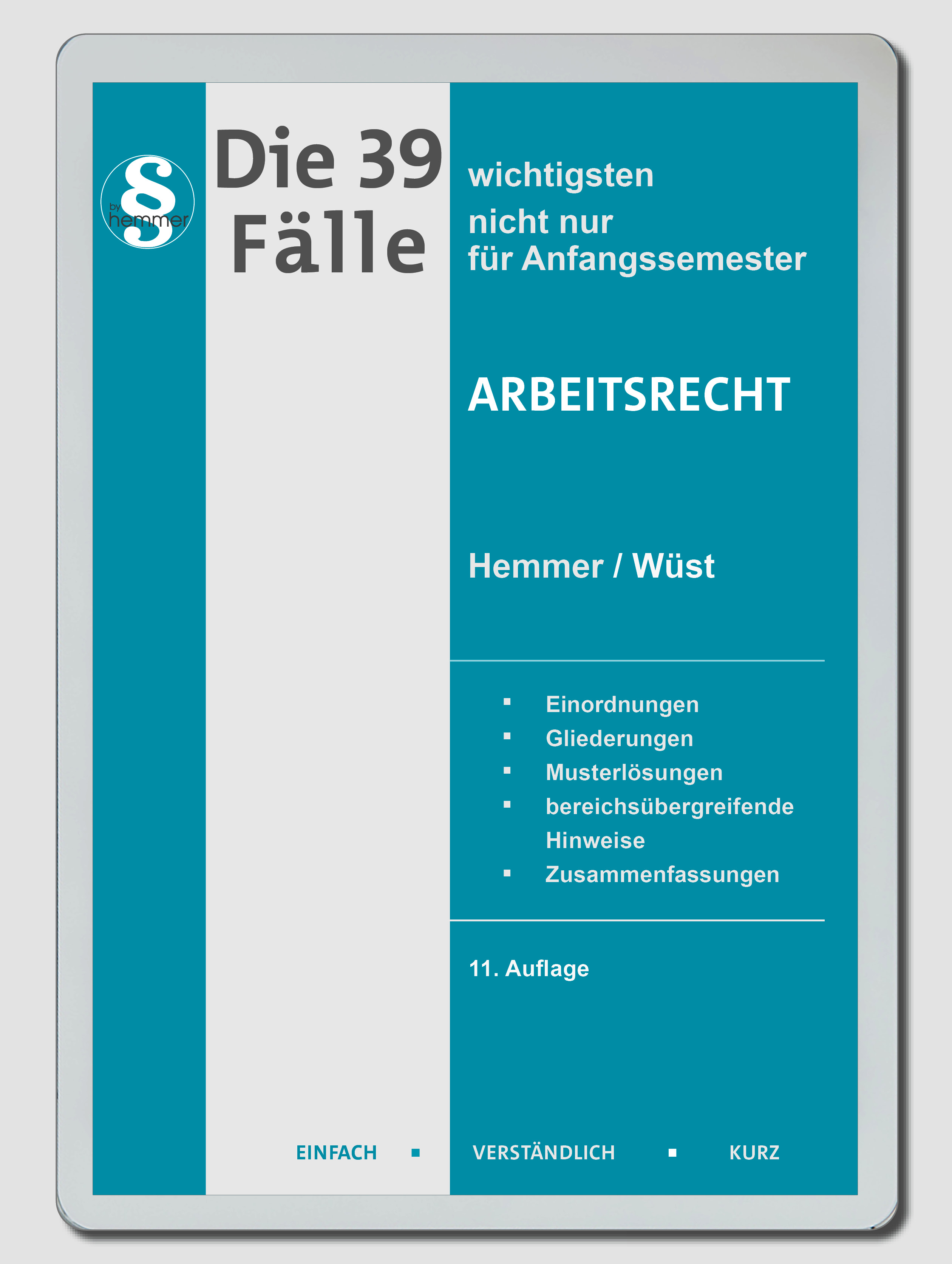 eBook - Die 39 wichtigsten Fälle Arbeitsrecht