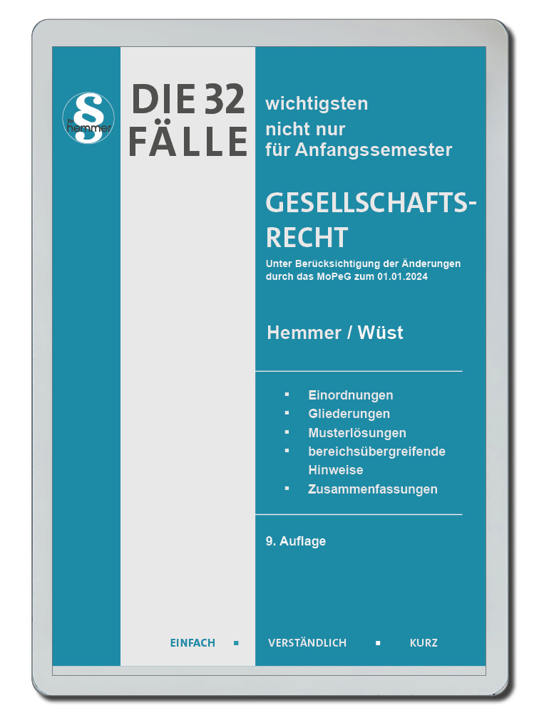 eBook - Die 32 wichtigsten Fälle Gesellschaftsrecht