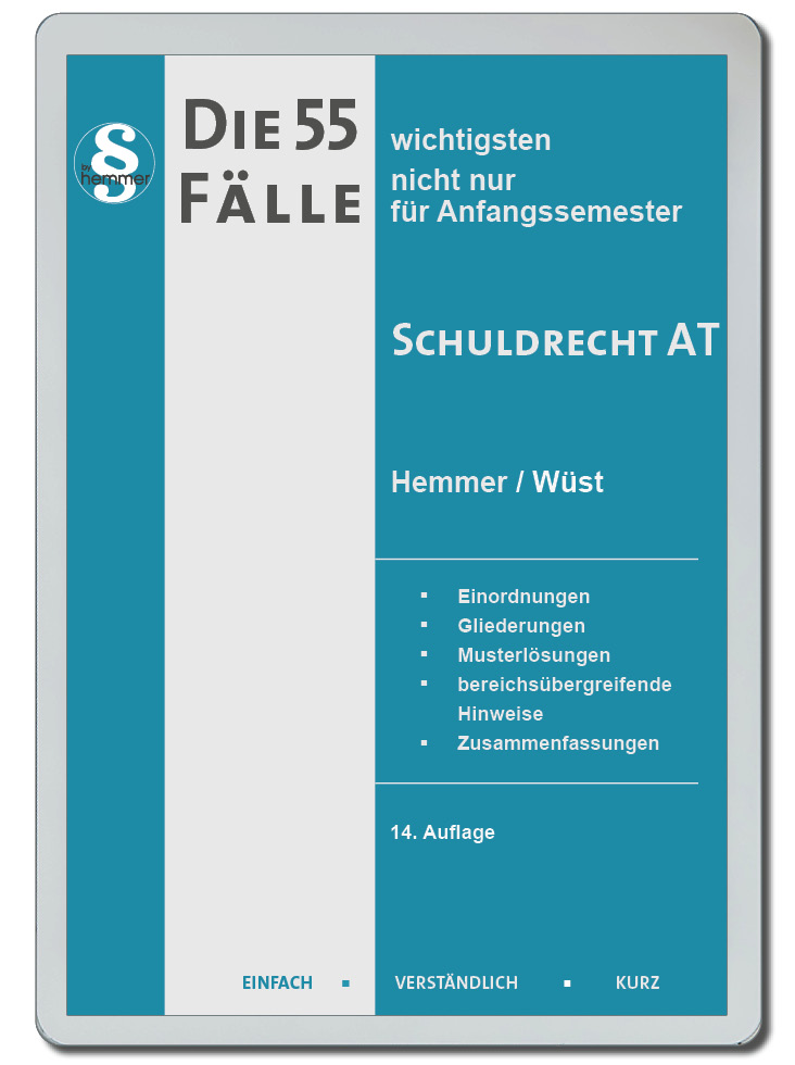 eBook - Die 55 wichtigsten Fälle Schuldrecht AT