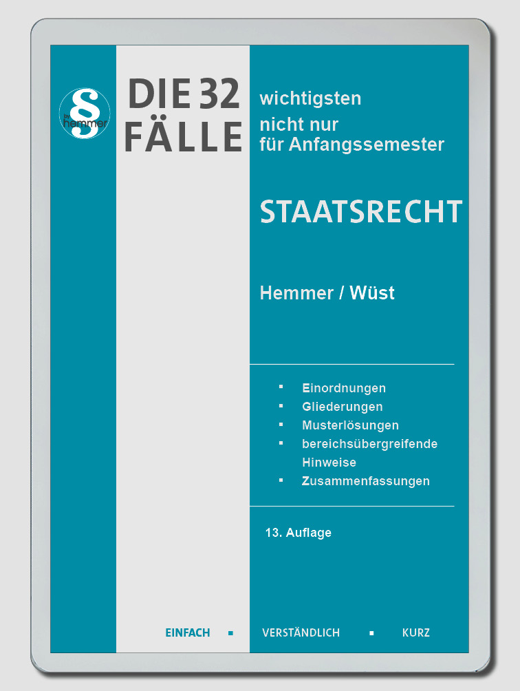 eBook - Die 32 wichtigsten Fälle Staatsrecht