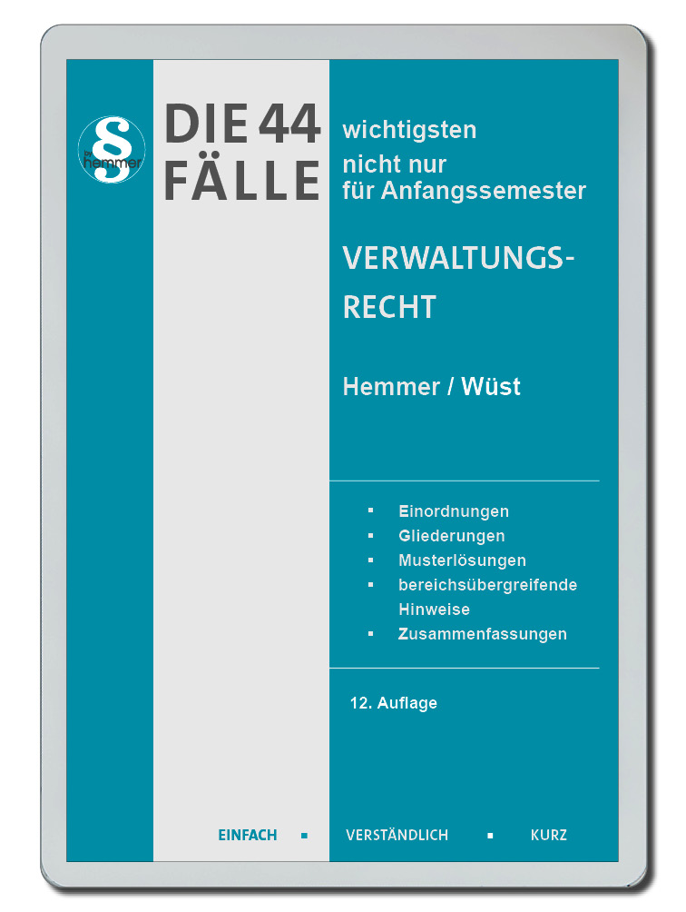 eBook - Die 44 wichtigsten Fälle Verwaltungsrecht