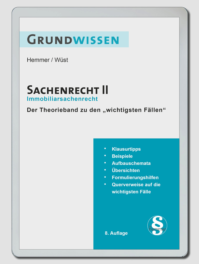 eBook Grundwissen Sachenrecht II - Immobiliarsachenrecht