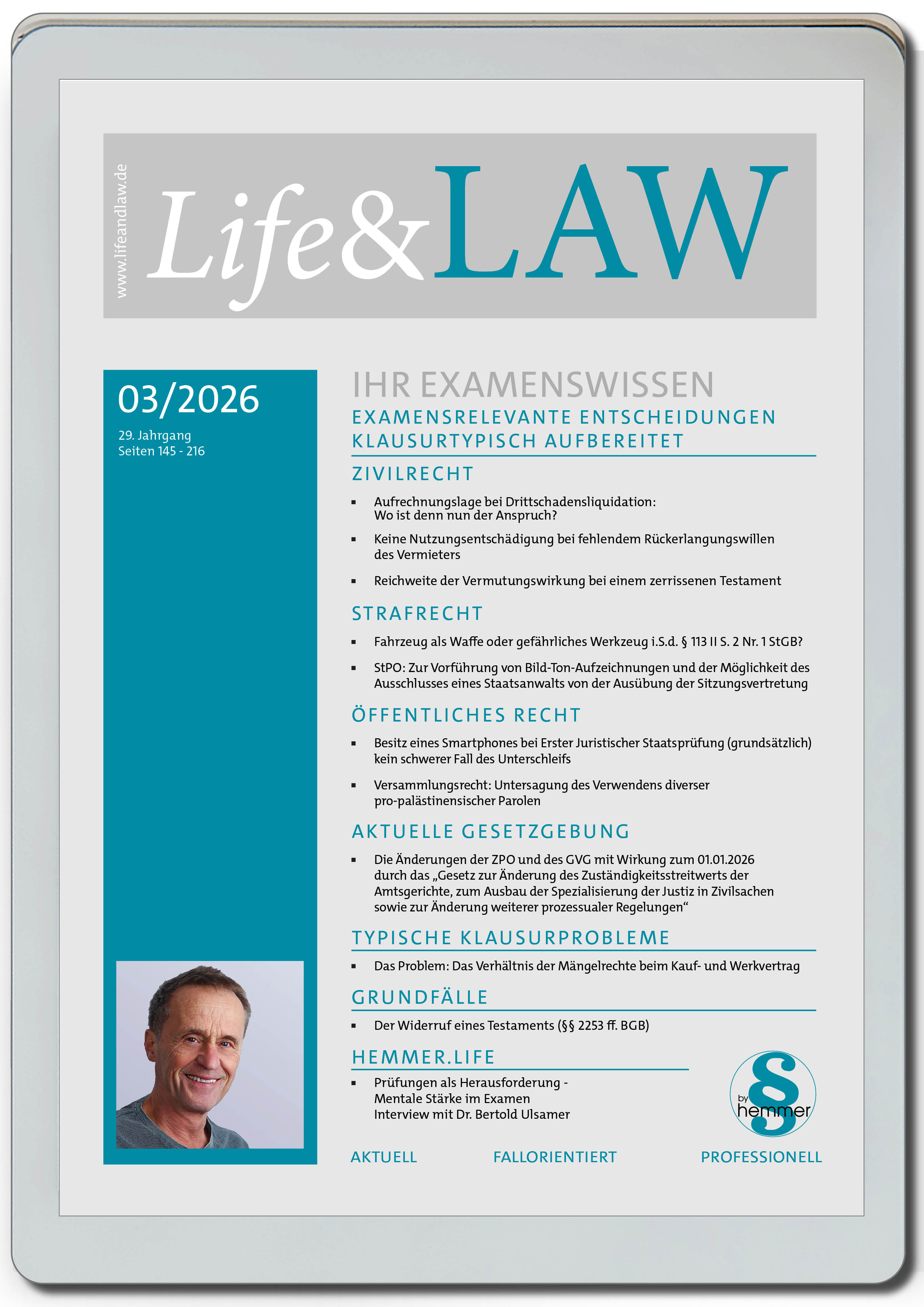 Details für Shop-Artikel eBook - Life&LAW digital Ausgabe 2026/03 anzeigen eBook - Life&LAW digital Ausgabe 2026/03