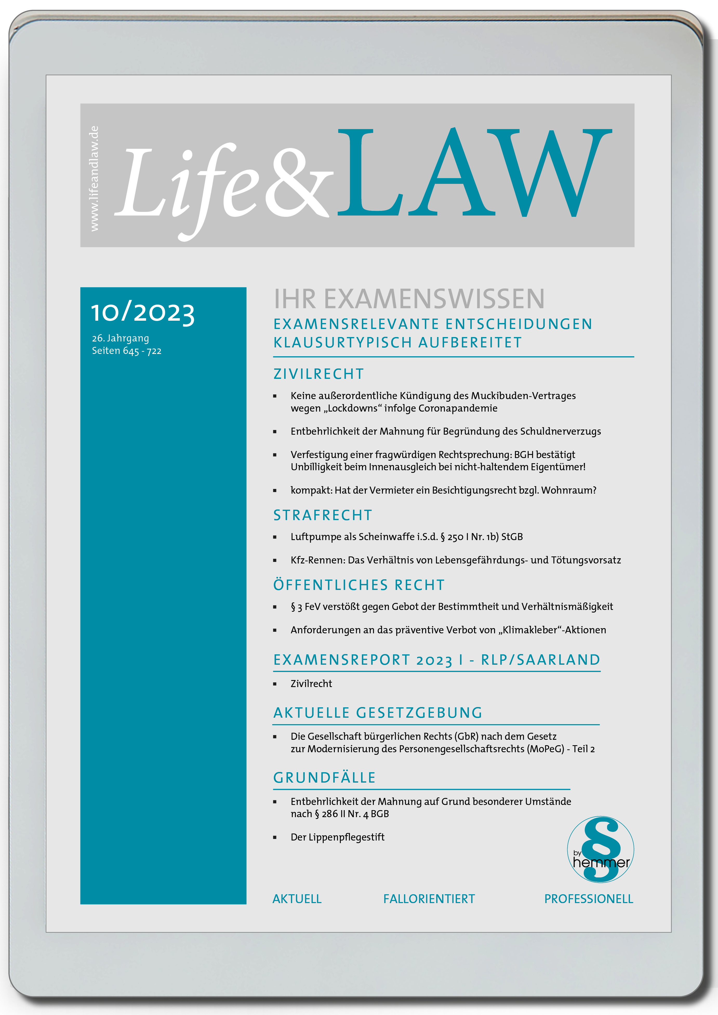 eBook - Life&LAW digital Ausgabe 2023/10