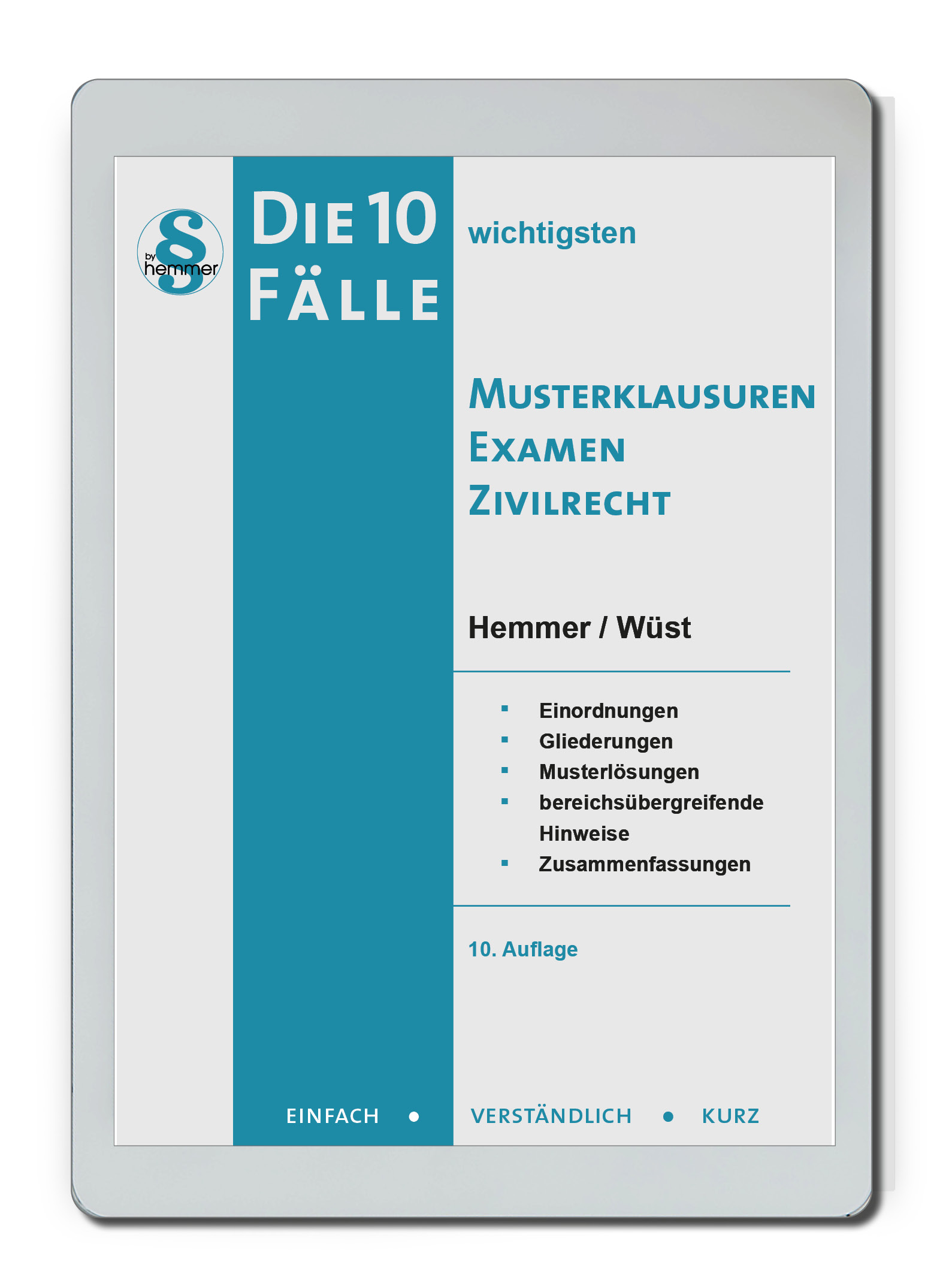 eBook - die 10 wicht. Fälle - Musterklausuren Examen Zivilrecht