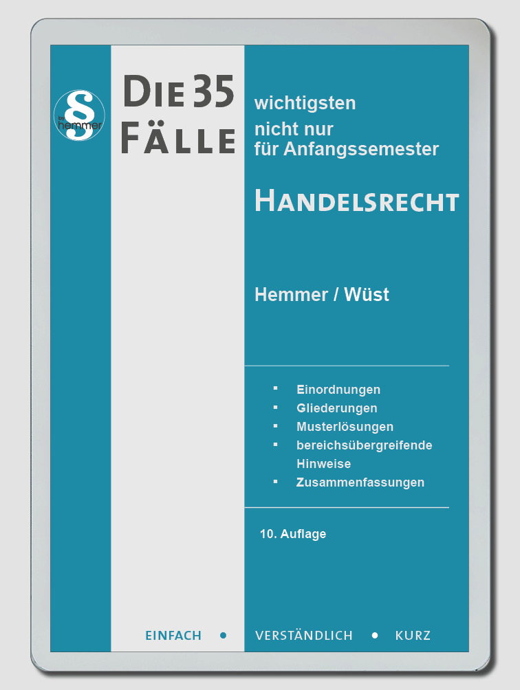 eBook - Die 35 wichtigsten Fälle Handelsrecht