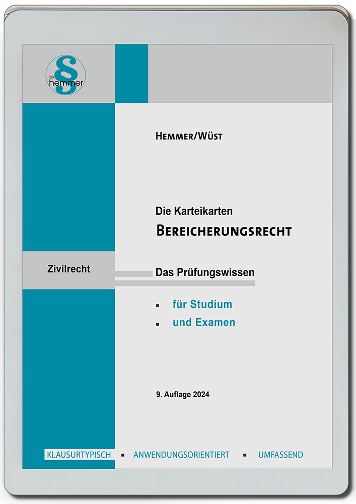 eCards - Hauptkarteikarten Bereicherungsrecht