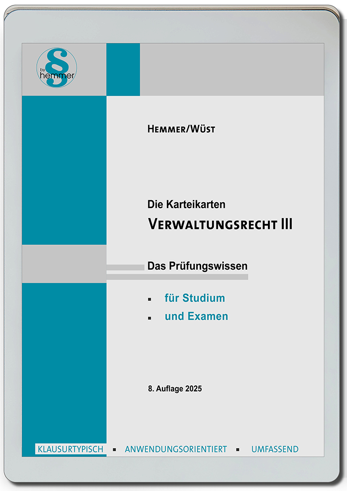 eCards - Hauptkarteikarten Verwaltungsrecht III