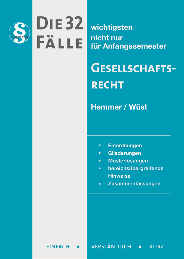 eBook - Die 32 wichtigsten Fälle Gesellschaftsrecht
