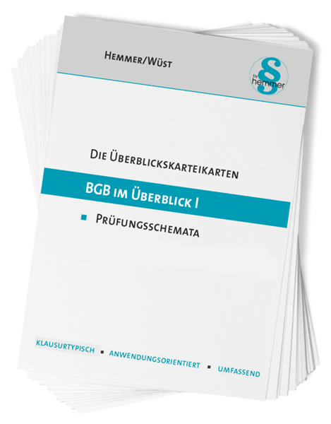 Überblickskarteikarten BGB (Teil I)